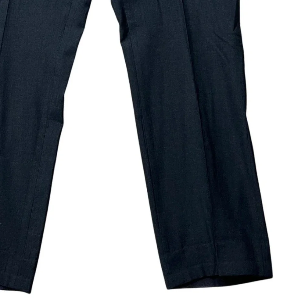 Charles Tyrwhitt Dress Pants Men 40U Charcoal Gray Straight Leg Wool Flat Front
